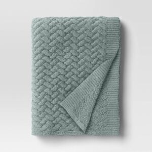 Threshold - Chunky Chenille Throw Soft Green - Threshold Green